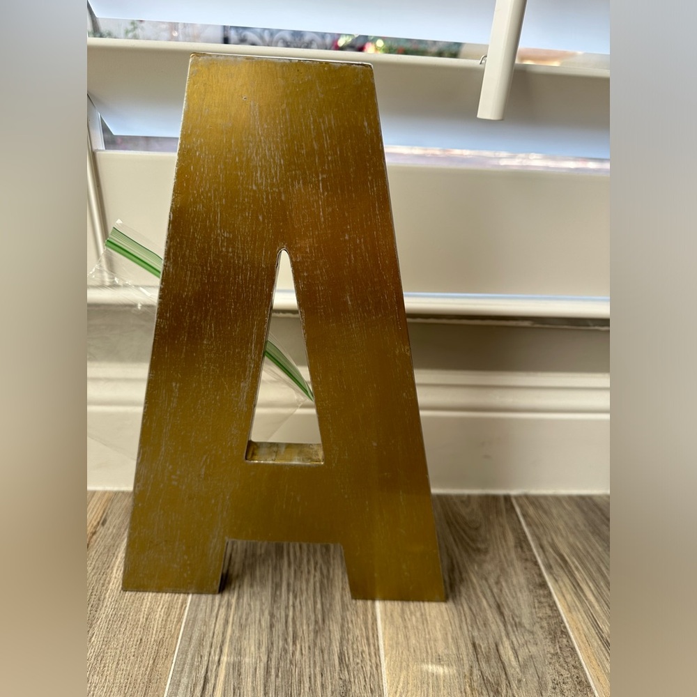 Letter "A" brass decor restoration hardware